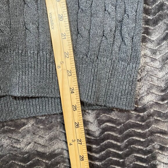 American Living Gray Cable Knit Shawl Collar Pullover Sweater Mens Size XL - Picture 7 of 8